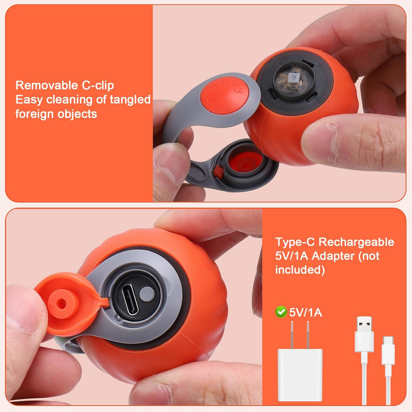 Rechargeable Automatic Cat Toy Ball with 3 Tails