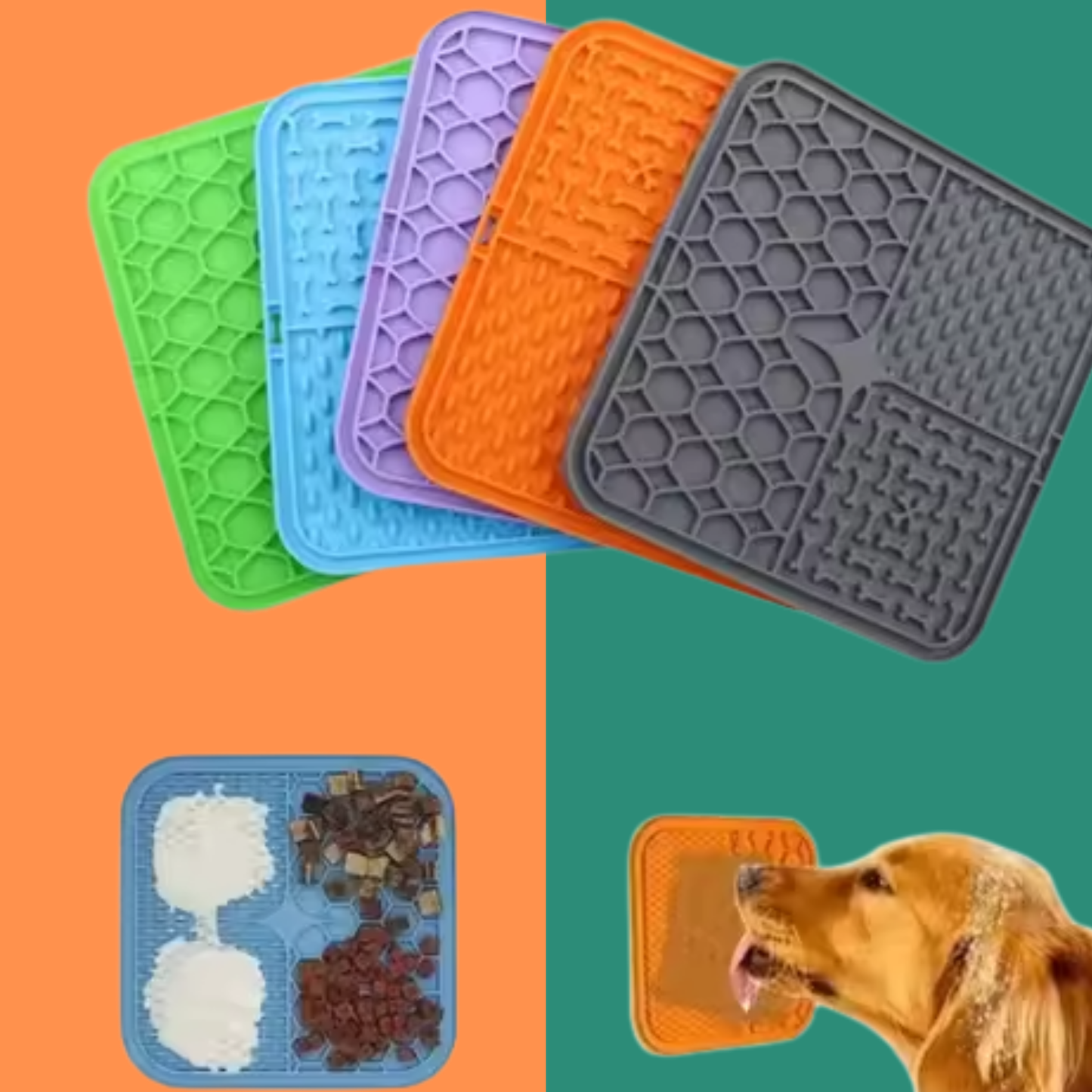 Pet Silicone Lick Mat for Dogs & Cats