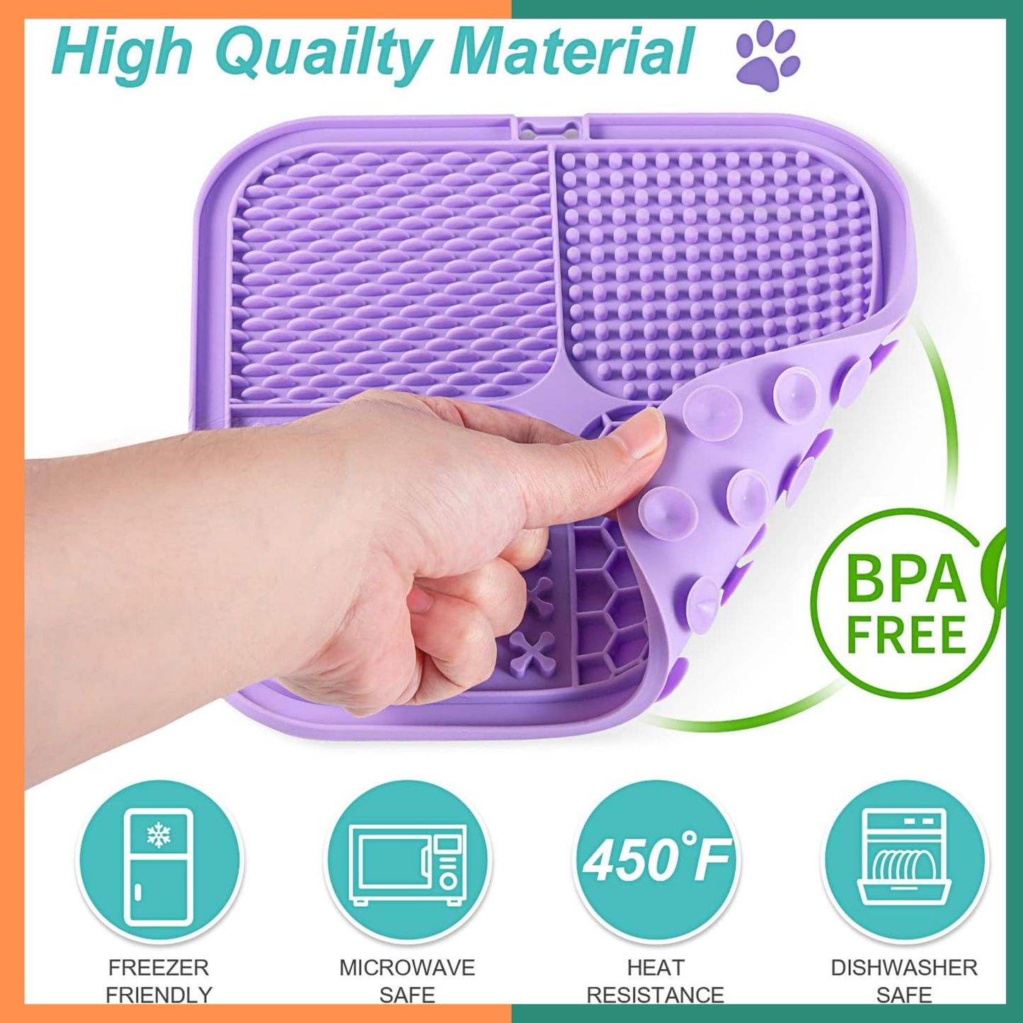 Pet Silicone Lick Mat for Dogs & Cats
