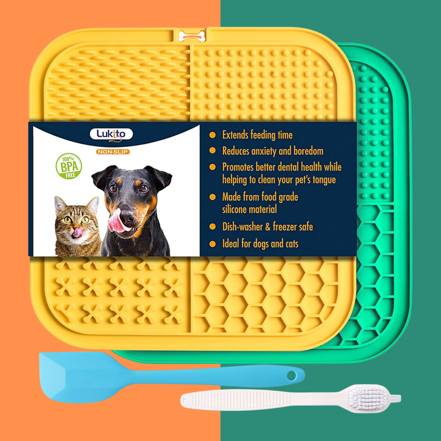 Pet Silicone Lick Mat for Dogs & Cats