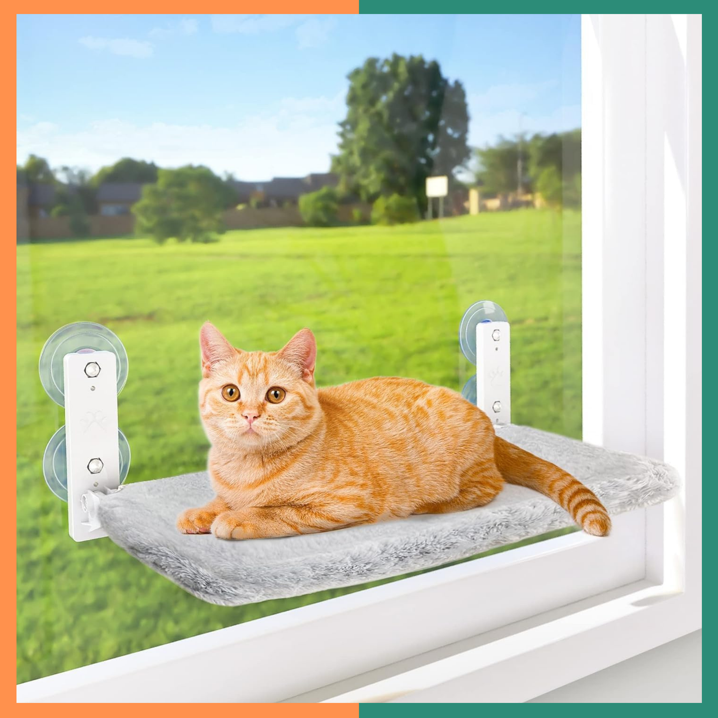 Cordless Cat Window Perch Hammock Bed