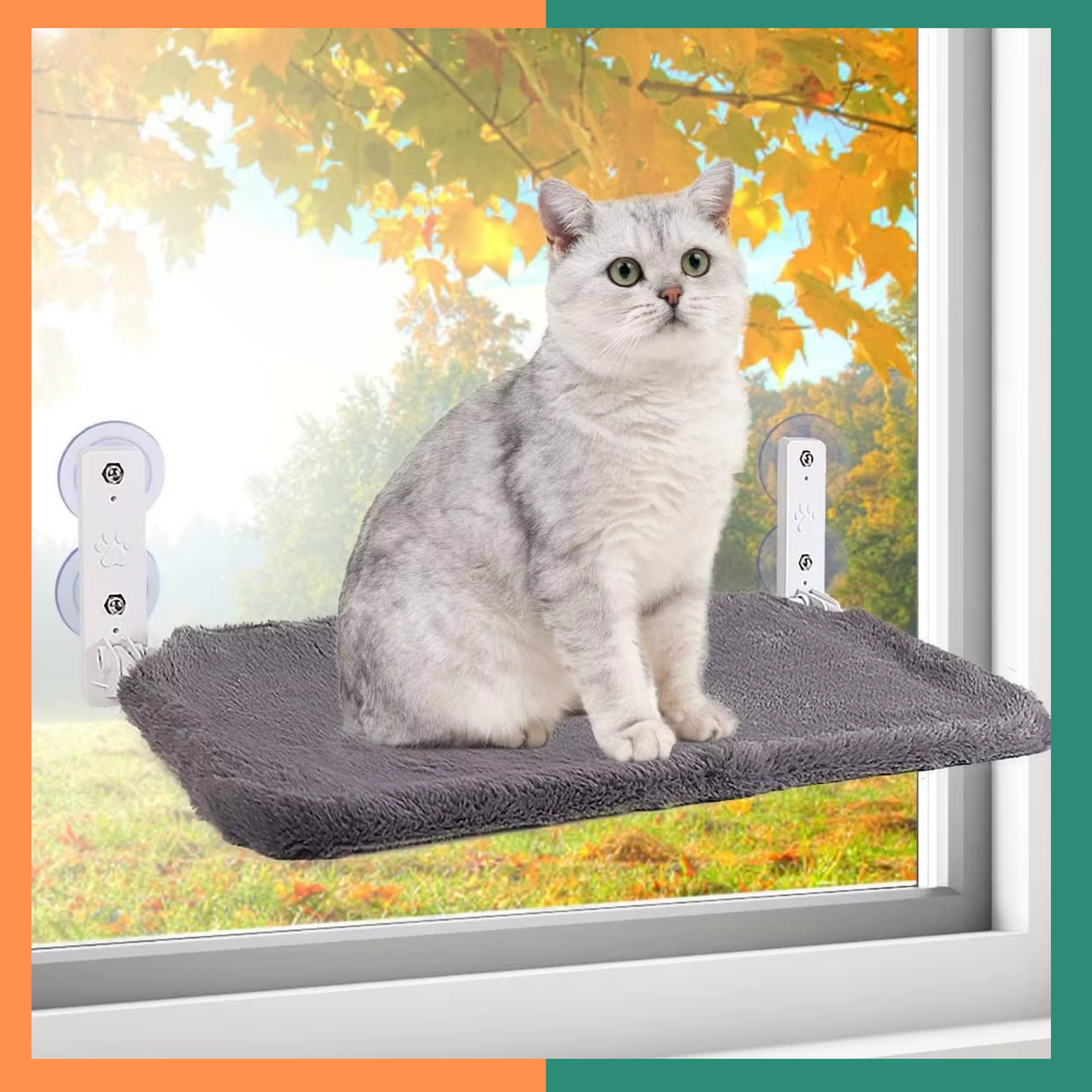 Cordless Cat Window Perch Hammock Bed