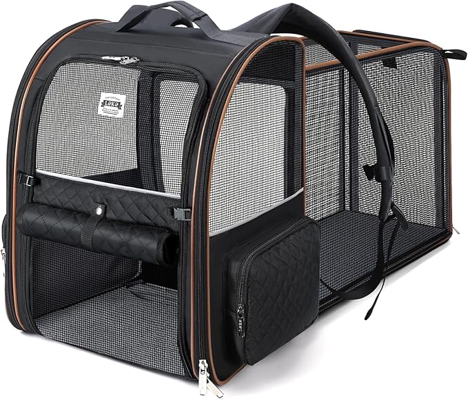 Foldable Expandable Pet Carrier Backpack for Cats & Dogs