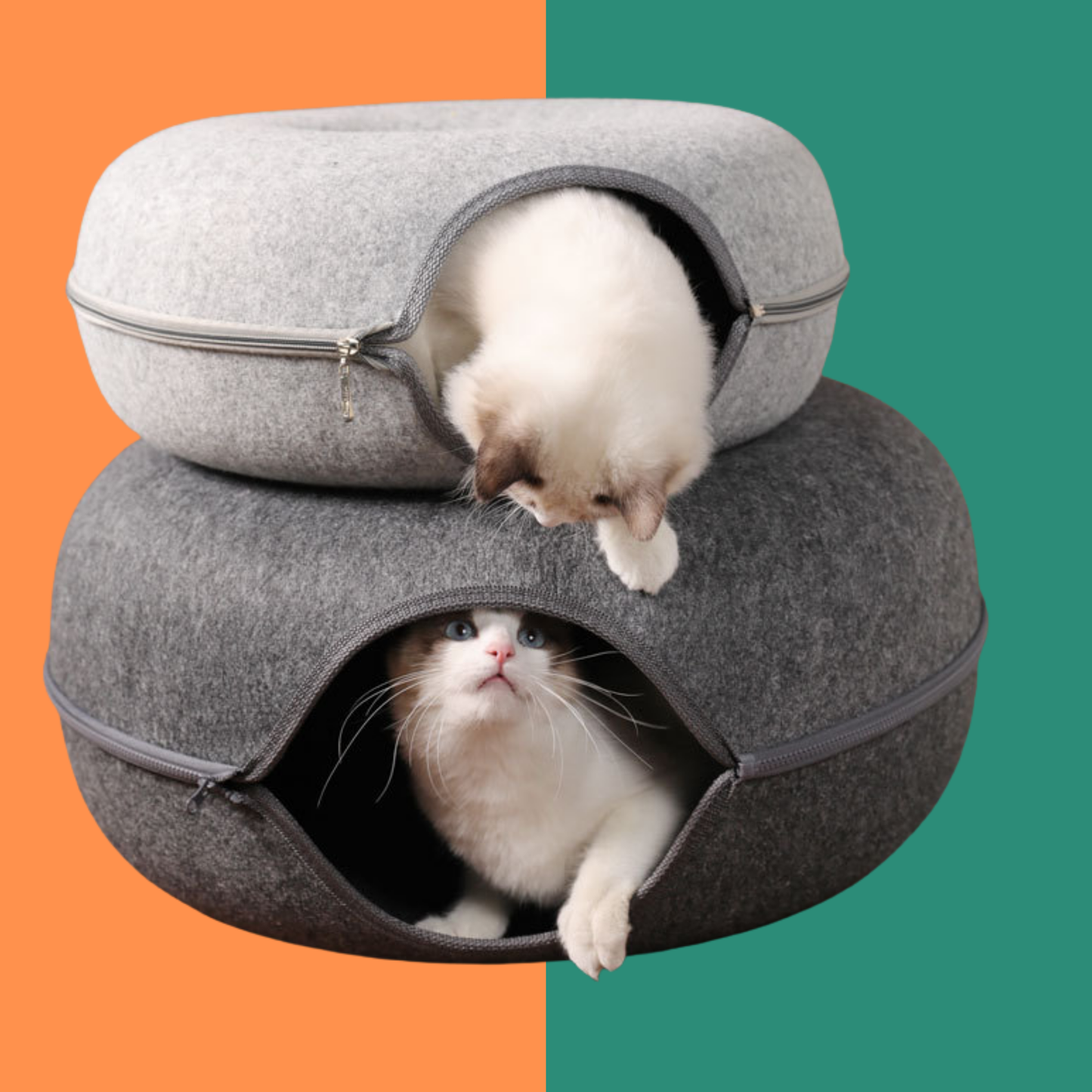 Interactive Cat Tunnel Bed House