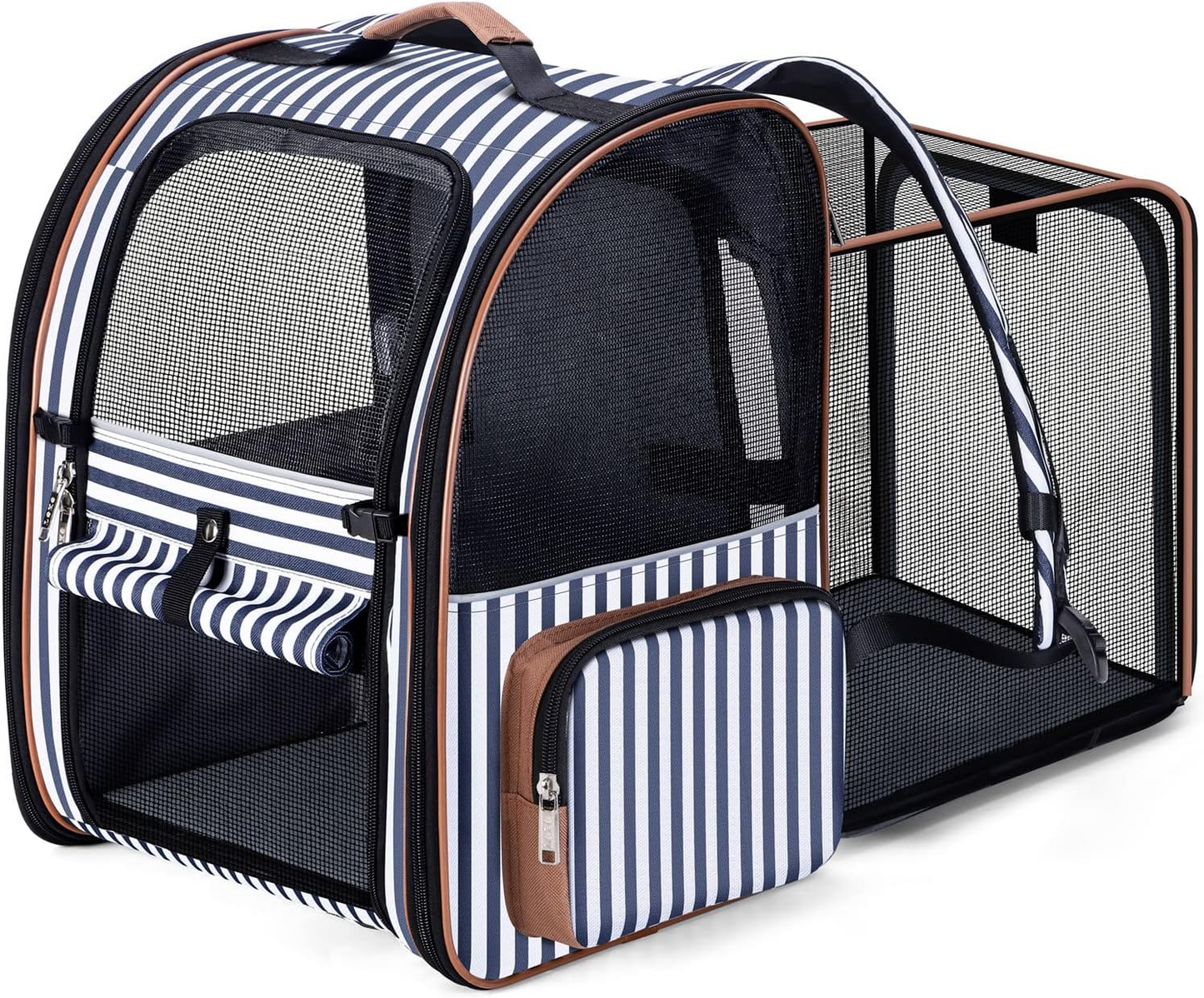 Foldable Expandable Pet Carrier Backpack for Cats & Dogs