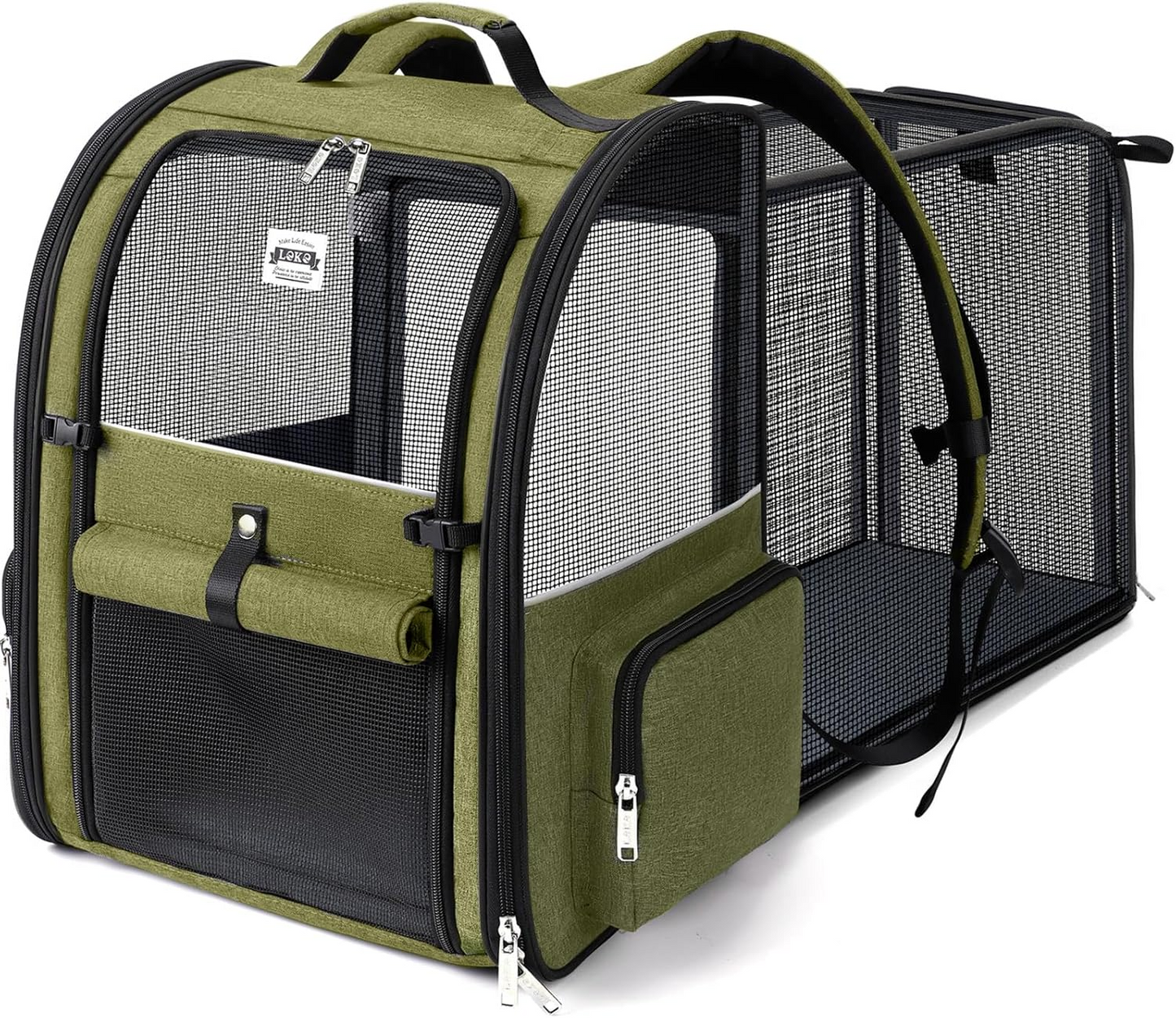 Foldable Expandable Pet Carrier Backpack for Cats & Dogs