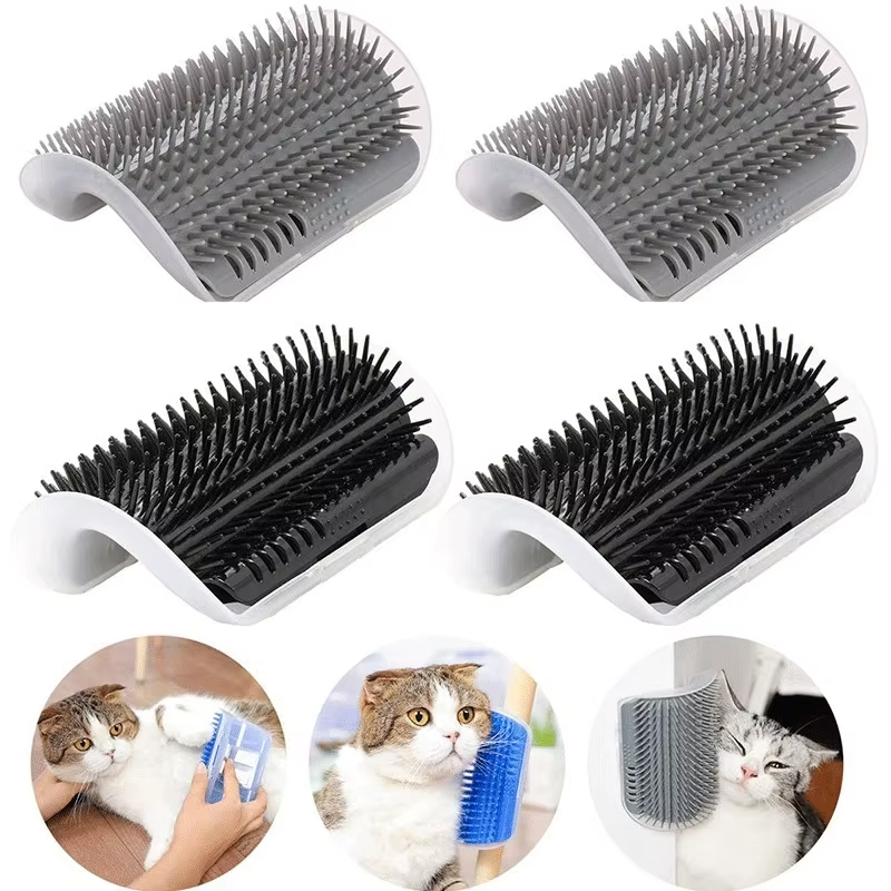 Self-Grooming Cat Corner Brush for Hair Removal & Massage