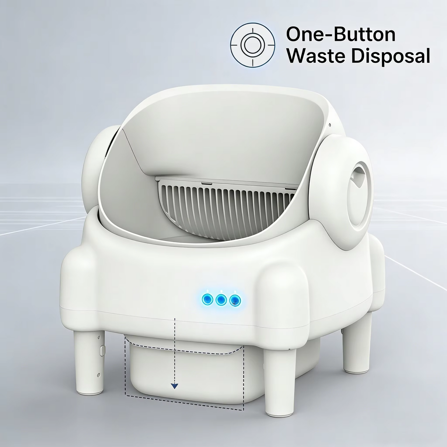 Open Top Smart Self-Cleaning Cat Litter Box with App Control & Sensors