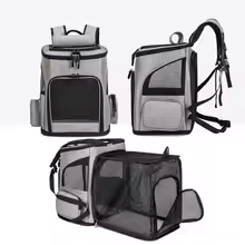 Foldable Expandable Pet Carrier Backpack for Cats & Dogs
