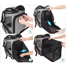 Foldable Expandable Pet Carrier Backpack for Cats & Dogs
