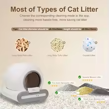 65L Smart Self-Cleaning Cat Litter Box with App Control (2.4G WiFi)
