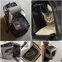 Foldable Expandable Pet Carrier Backpack for Cats & Dogs