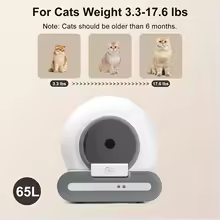 65L Smart Self-Cleaning Cat Litter Box with App Control (2.4G WiFi)