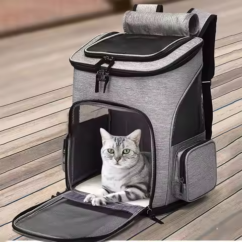 Foldable Expandable Pet Carrier Backpack for Cats & Dogs