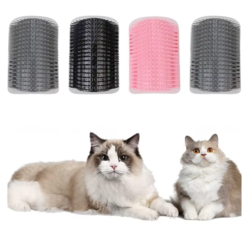 Self-Grooming Cat Corner Brush for Hair Removal & Massage