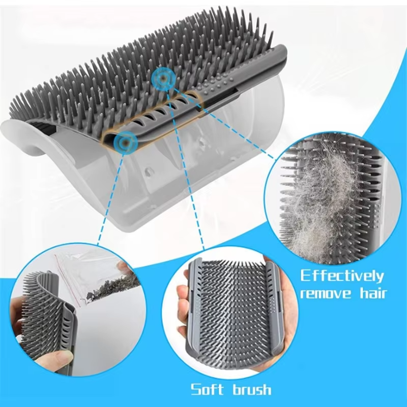Self-Grooming Cat Corner Brush for Hair Removal & Massage
