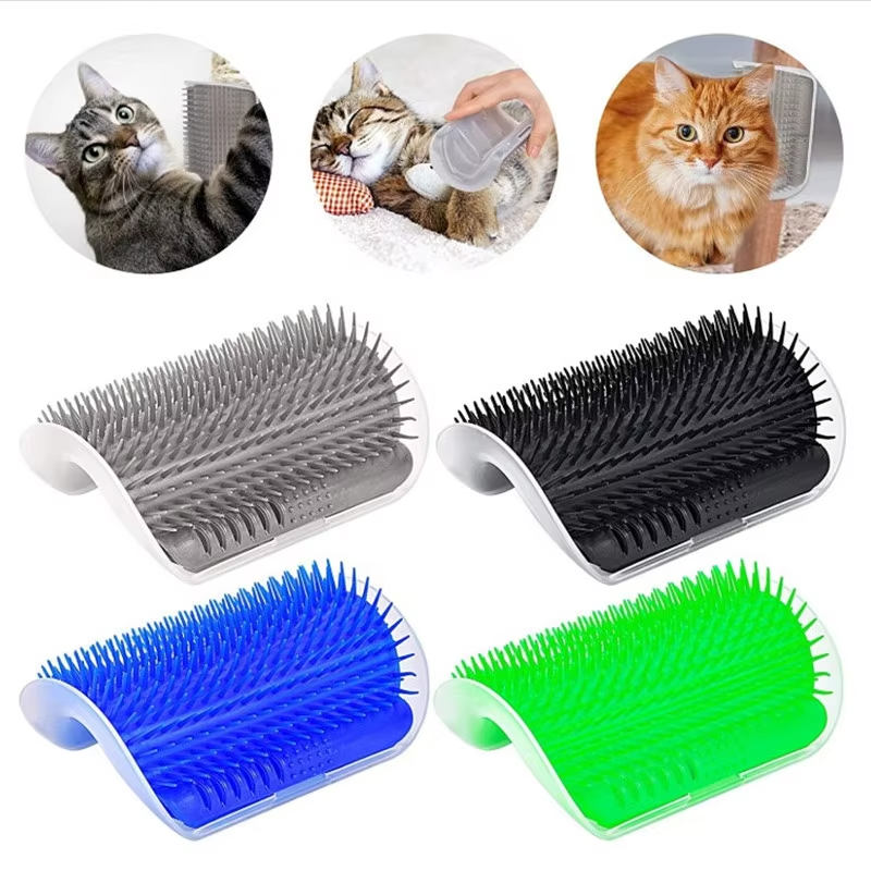 Self-Grooming Cat Corner Brush for Hair Removal & Massage